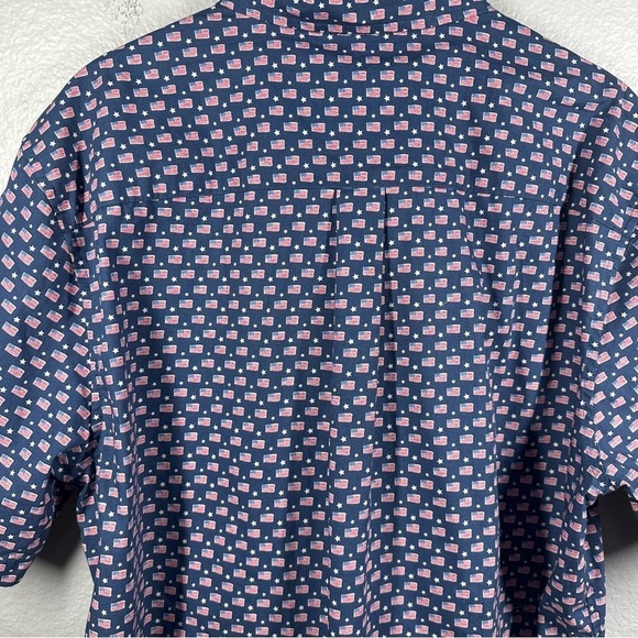 Vineyard Vines American Flag Shirt Men's Small Short Sleeve Classic Fit Whale - Picture 6 of 6